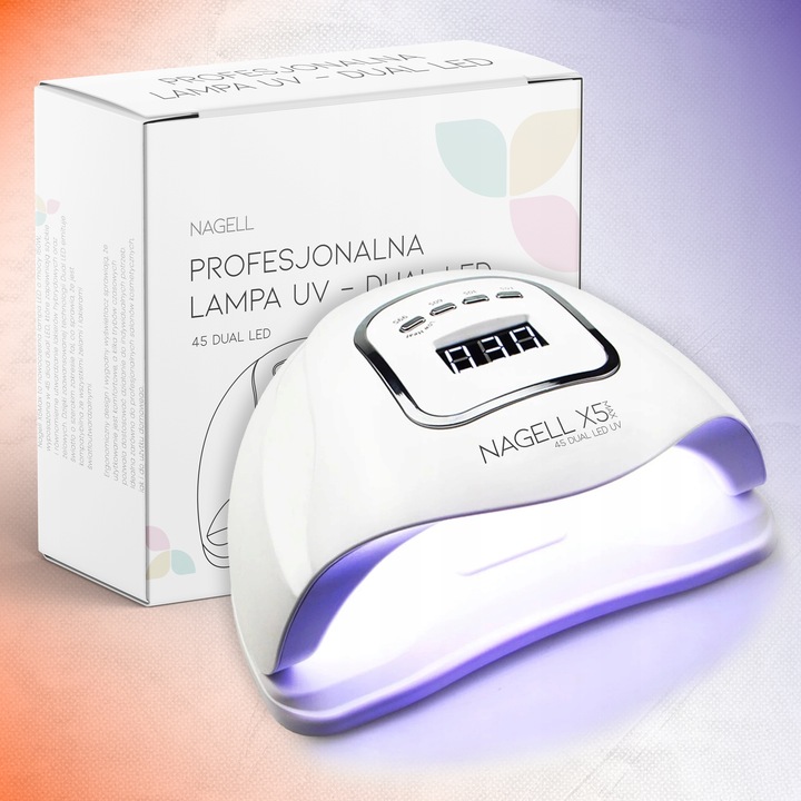 LAMPA DO PAZNOKCI UV DUAL LED SUN X5 MAX 150W MOCNA DO HYBRYD ŻELI