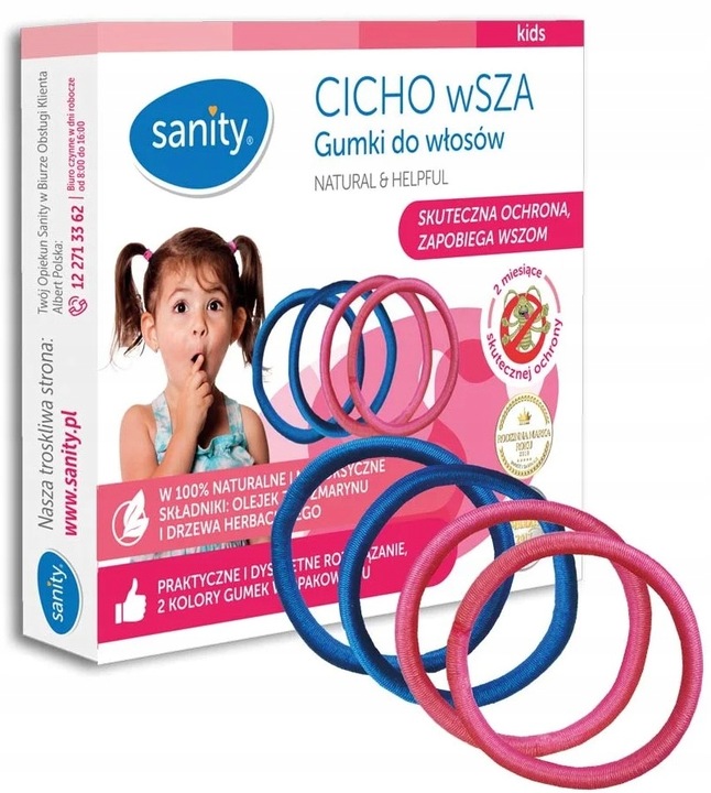CICHO wSZA Gumki do włosów przeciw wszom 1opakowanie 4 sztuki