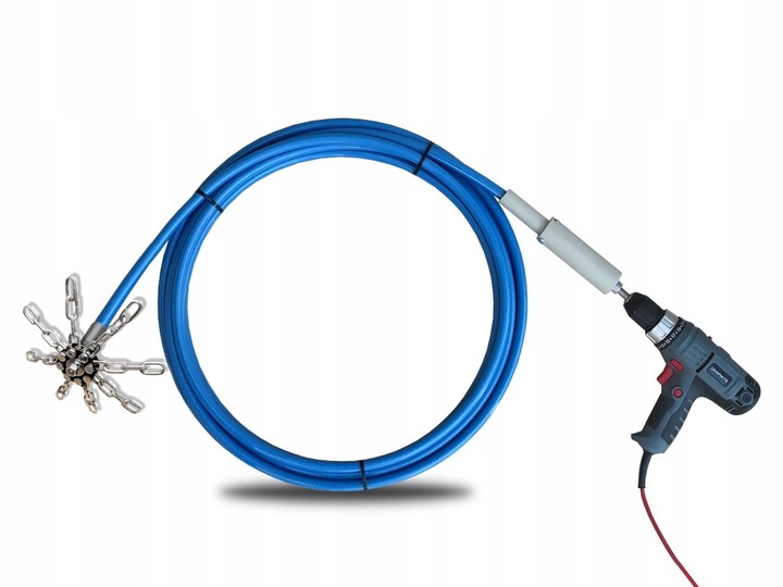 BARDZO MOCNY zestaw szczotka do czyszczenia komina TURBOSPINER 8m