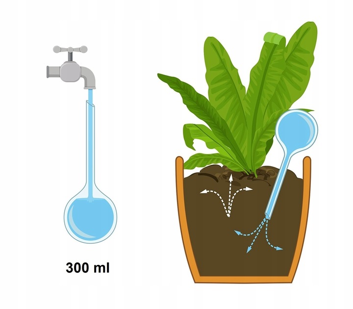 10x KULE NAWADNIAJĄCE DO KWIATÓW ROŚLIN DOZOWNIK WODY DO PODLEWANIA DOMOWY