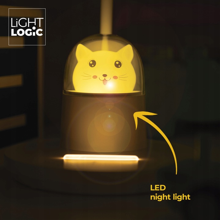 Lampka biurkowa dla dzieci lampa nocna LED LL BINED LED W kotek uchwyt