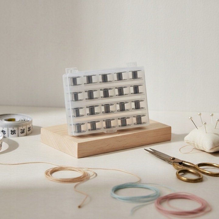 Szpulka do bębenka do maszyny do szycia metalowa 25 szt. pudełko