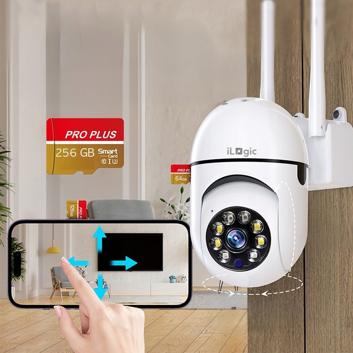 KAMERA ZEWNĘTRZNA WiFi IP OBROTOWA 3MPx TUYA Bezprzewodowa Full HD 8x ZOOM