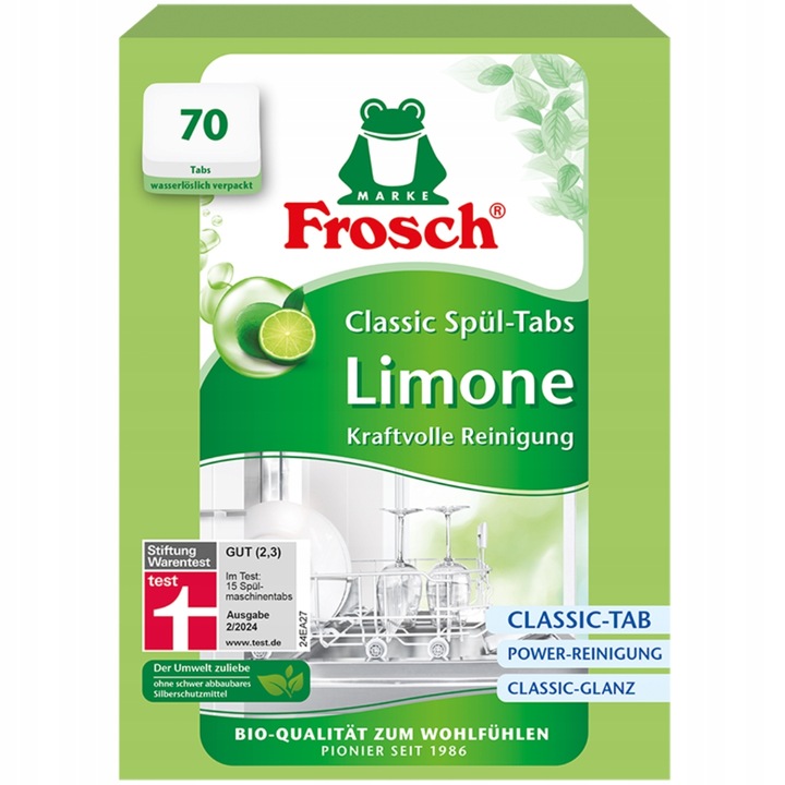 Frosch Limonkowe Tabletki do Zmywarek Classic 70 szt.
