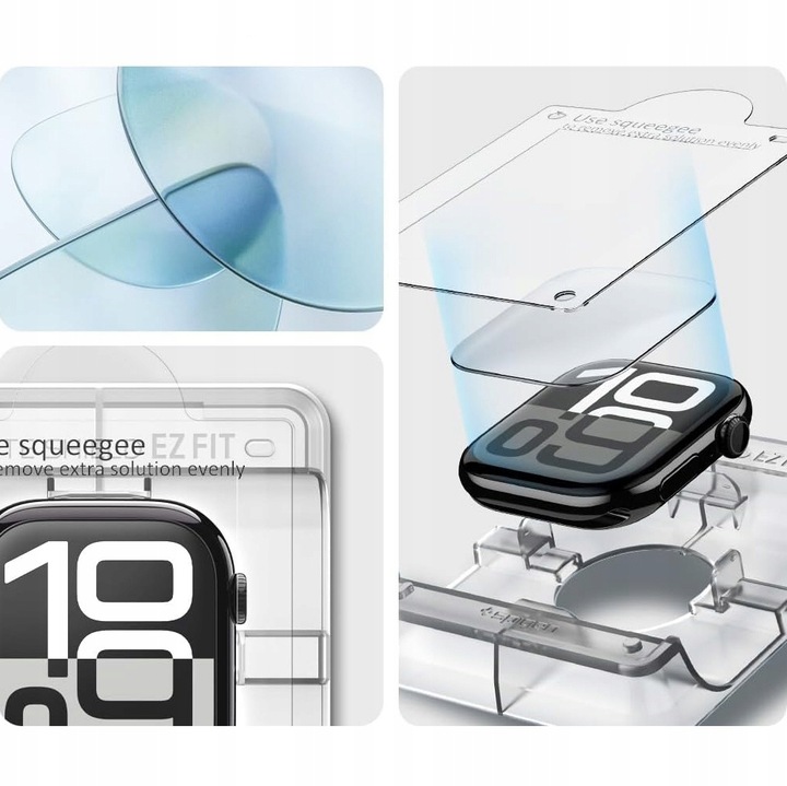 Szkło Hybrydowe SPIGEN EliteShield EZ Fit +Aplikator do Apple Watch 10 46mm