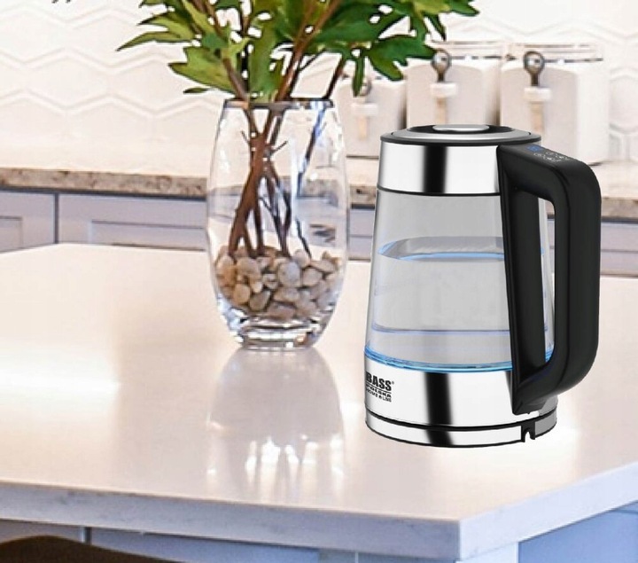 CZAJNIK ELEKTRYCZNY 1,7L 2200W REG TEMP 40-100°C SZKLANY BEZPRZEWODOWY