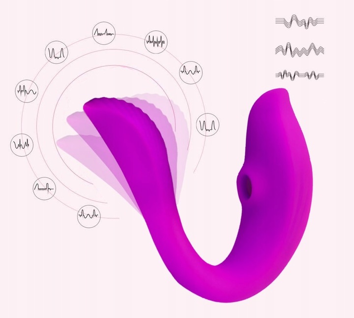 SSĄCY ŁECHTACZKĘ MASAŻER, WIBRATOR DLA PAR, Z APLIKACJĄ