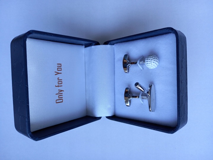 Spinki do mankietów Zestaw do Golfa Kij Putter Piłka HPC dla golfisty +Etui