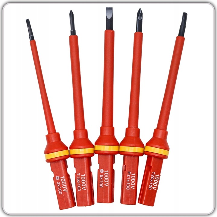 Wkrętaki śrubokręty elektrotechniczne izolowane VDE 1000V CLICK 13cz