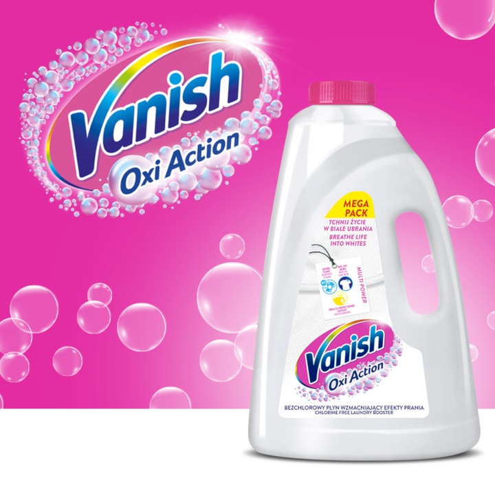 Zestaw Vanish Oxi Action Odplamiacz w płynie do koloru i bieli 2x3L