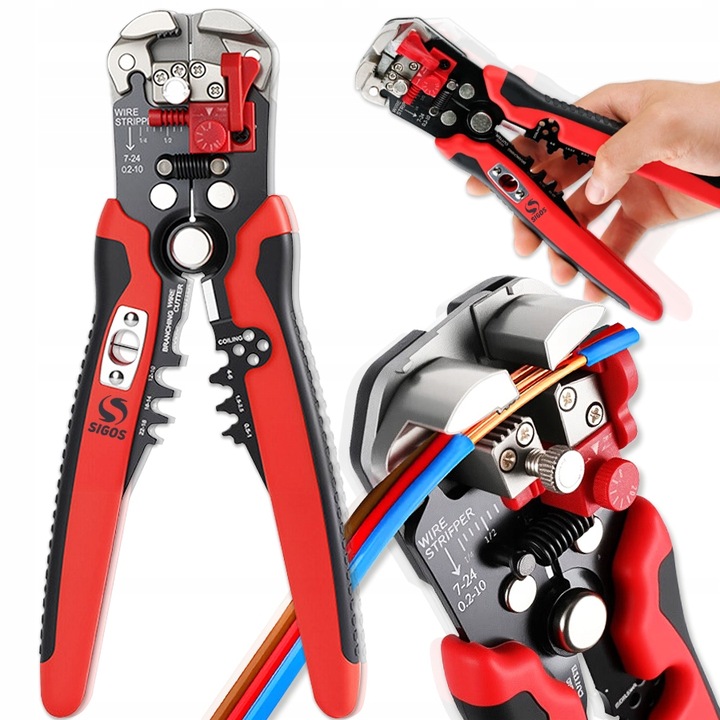 ŚCIĄGACZ IZOLACJI SZCZYPCE ZACISKARKA KABLI PRZEWODÓW AUTOMAT 0,2 -