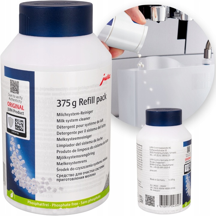 TABLETKI PREPARAT ŚRODEK DO CZYSZCZENIA SYSTEMU MLECZNEGO MLEKA JURA