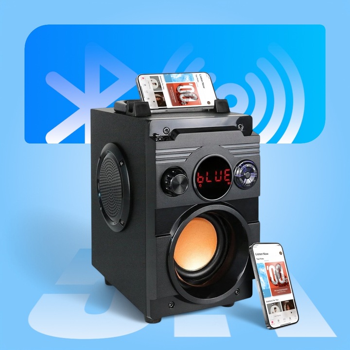 GŁOŚNIK BEZPRZEWODOWY BLUETOOTH PRZENOŚNY 800W MOBILNY Z RADIEM FM USB
