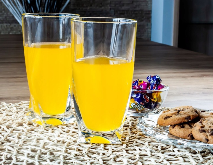 BOHEMIA QUADRO Zestaw Komplet 6 Szklanek Do drinków Napojów SZKLANKI 350 ml