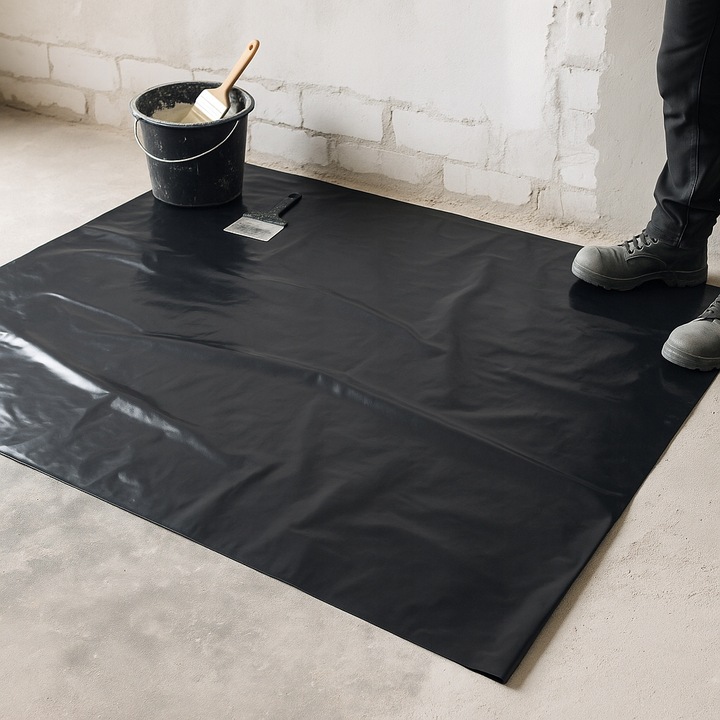 SUPER GRUBA 60um FOLIA POD WYLEWKI 4x6m płachta budowlana MOCNA 1,5KG