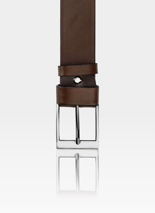 PASEK SKÓRZANY MĘSKI SZEROKI BRĄZOWY STEVENS Q2-V