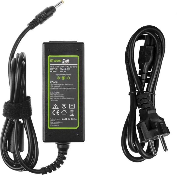Zasilacz do laptopa GREEN CELL Pro AD76P 45W