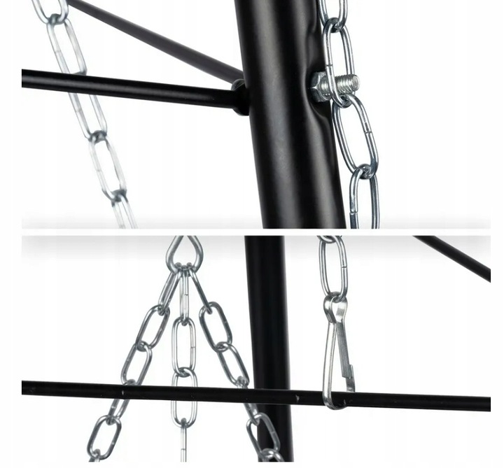 GRILL OGRODOWY WISZĄCY PALENISKO TRÓJNÓG DUŻY 50CM RUSZT + MATY WĘGLOWY