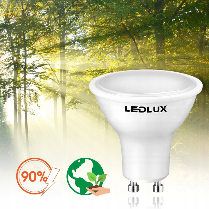 10x Żarówka LED GU10 5,5W =50W SMD 4000K neutralna Premium LEDLUX nie