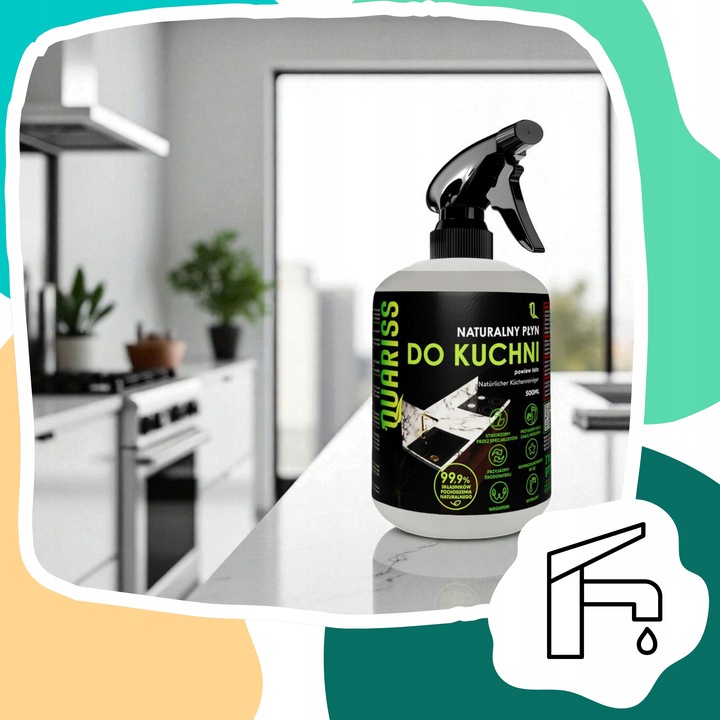 Biodegradowalny płyn do czyszczenia kuchni lodówki blatów i płyt