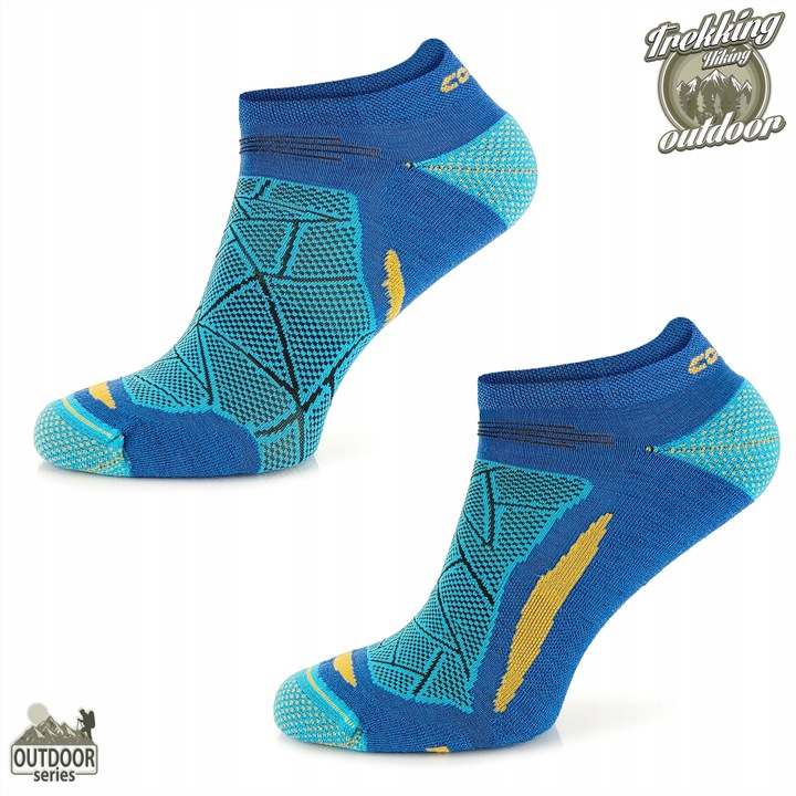 Wełniane skarpety trekkingowe sportowe stopki Comodo 70% merynosa na lato