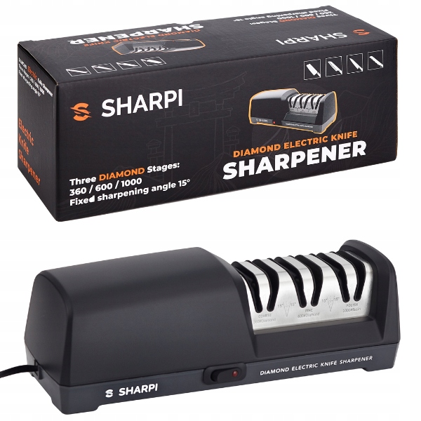 Elektryczna Ostrzałka Diamentowa Sharpi do Noży Kuchennych - 15°