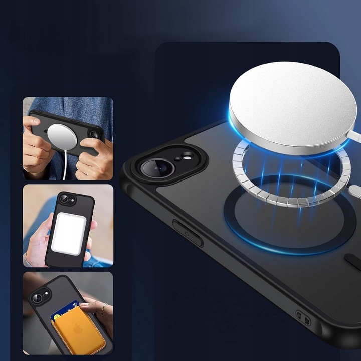 Etui do MagSafe PANCERNE MATT CASE + 2 SZTUKI SZKŁO do IPHONE 16e