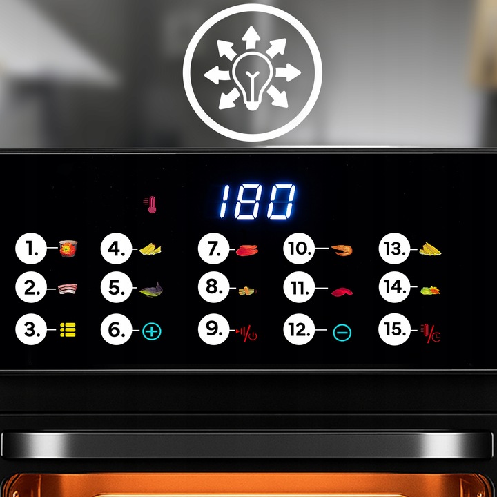 FRYTKOWNICA BEZTŁUSZCZOWA AIR FRYER 8,5L PIEKARNIK 1350W 10 TRYBÓW