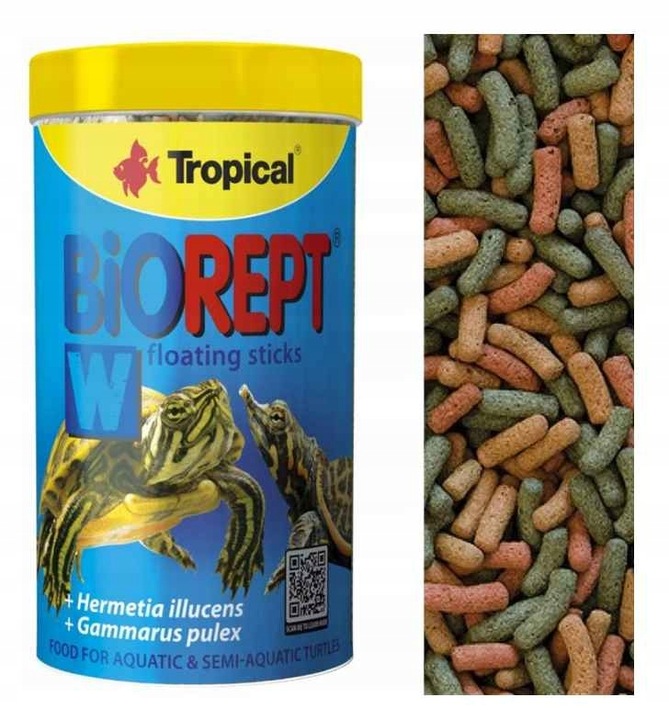 TROPICAL BIOREPT W POKARM DLA ŻÓŁWI WODNYCH I ZIEMNOWODNYCH 1000ml 300g