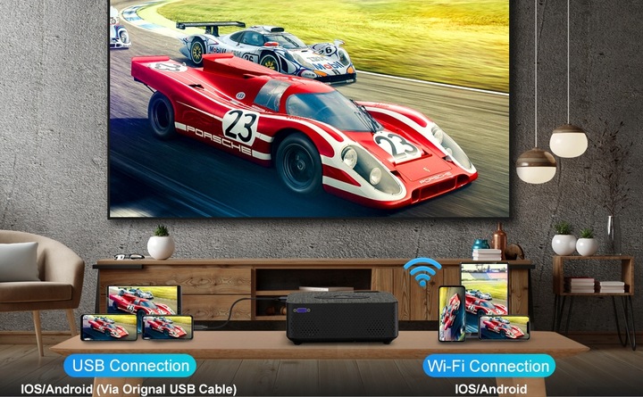 Projektor VL208 mini jest głównie używany do kina domowego