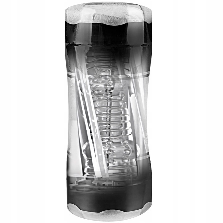 Dwustronny Masturbator Żelowy z Efektem Ssania, Pochwa i Odbyt Anus