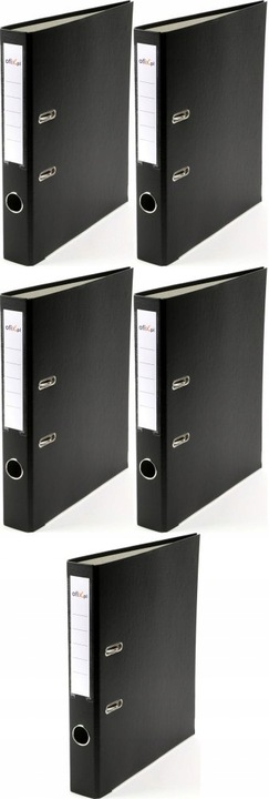 SEGREGATOR A4 50mm WZMOCNIONY OKUTY CZARNY x 5 szt