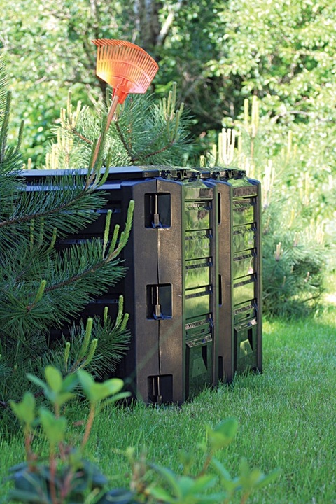 Kompostownik 2 - komorowy Prosperplast 800 l czarny