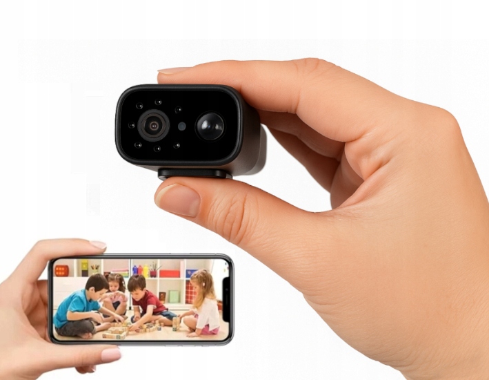 Mini kamera zewnętrzna wifi zdalny podgląd podczerwień 7 dni