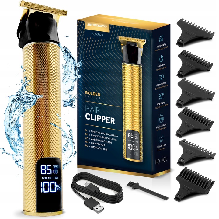 MASZYNKA DO STRZYŻENIA WŁOSÓW WIELOFUNKCYJNY TRYMER DO BRODY CIAŁA