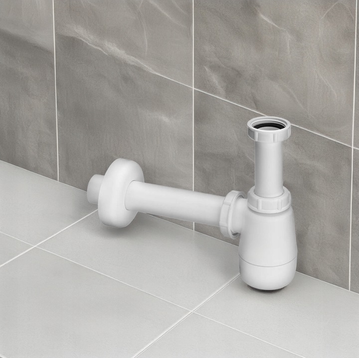 ZESTAW: KOREK KLIK-KLAK BEZ PRZELEWU CZARNY + SYFON UMYWALKOWY DO UMYWALKI