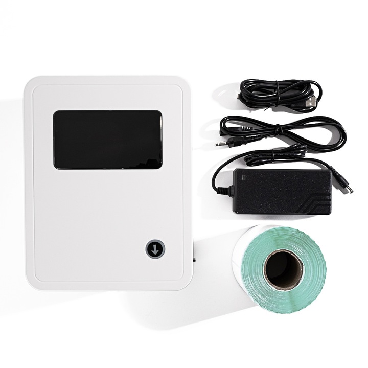 Drukarka etykiet kurierskich, termiczna, bluetooth, USB, + Rolka 100x150