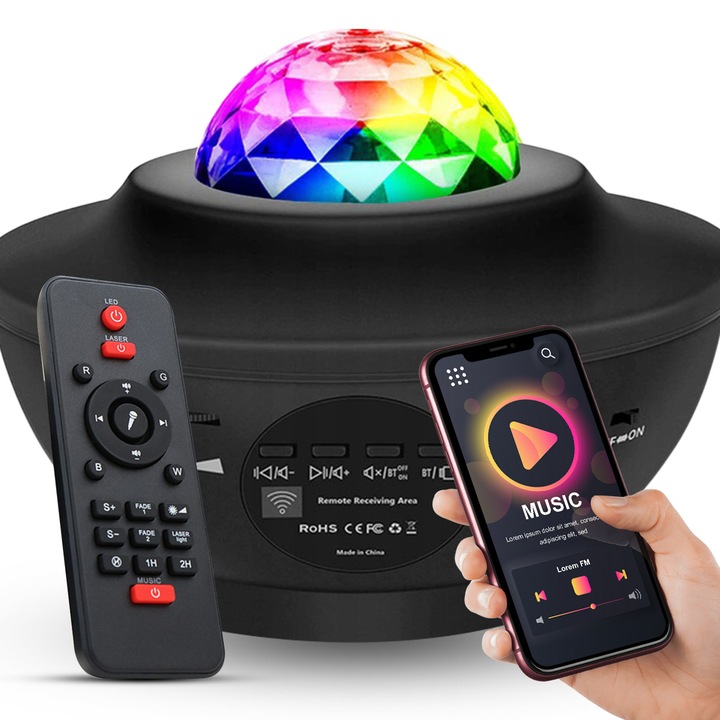 LAMPKA NOCNA KOSMOS PROJEKTOR GWIAZD RZUTNIK GWIAZD NIEBA DLA DZIECI PILOT