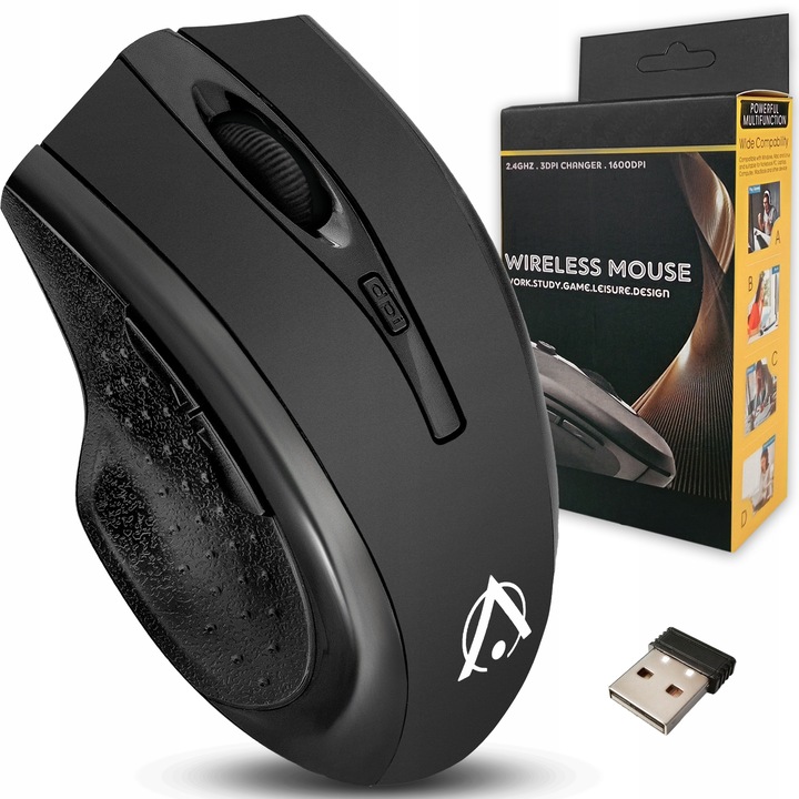 Myszka Mysz Bezprzewodowa Komputerowa Optyczna do Laptopa Ergonomiczna
