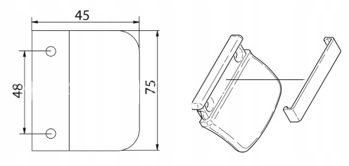Zatrzask balkonowy + pochwyt ZŁOTY DĄB uchwyt do drzwi balkonowych