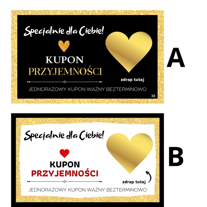 KUPONY PRZYJEMNOŚCI ZDRAPKI 12 sztuk DLA CHŁOPAKA DZIEWCZYNY WALENTYNKI