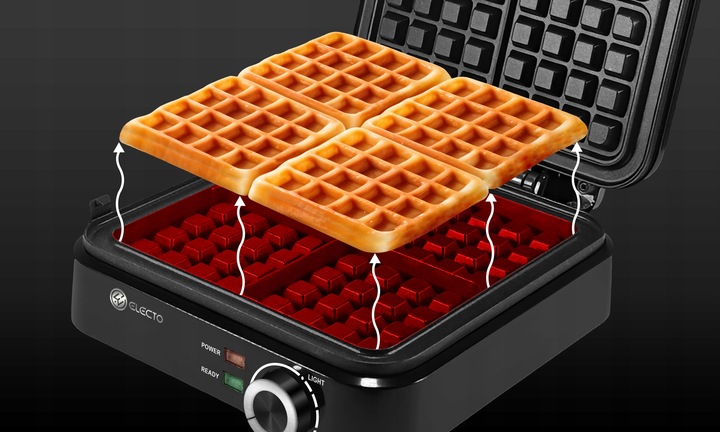 GOFROWNICA 4 GOFRY REGULACJA TEMPERATURY MOCNA NIEPRZYWIERAJĄCE PŁYTY