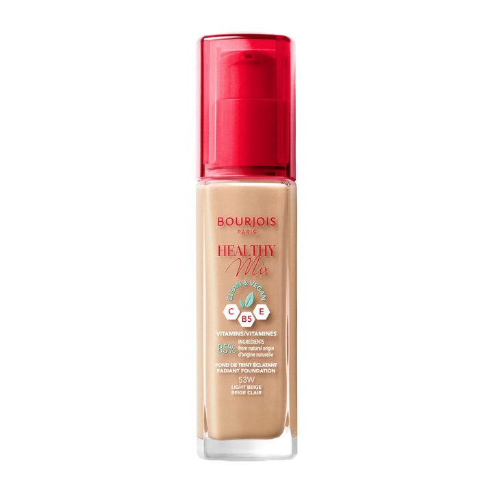 Bourjois Healthy Mix Clean&Vegan Podkład do twarzy - 53W LIGHT BEIGE 30ml