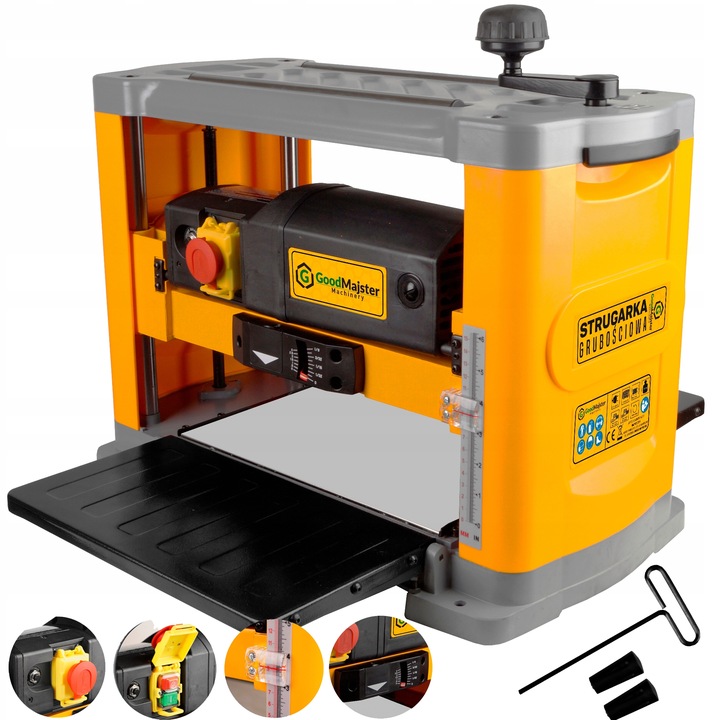 GRUBOŚCIÓWKA STRUG HEBLARKA WYRÓWNIARKA STRUGARKA GMM-HBG330 1500W