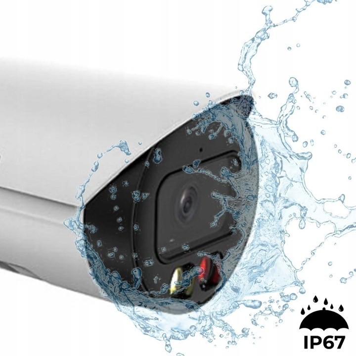 Monitoring Podwórka 4 kamery IP tubowe Dahua IPC-HFW2849S-S-IL-0280B 8MPx