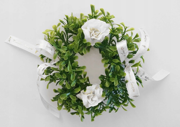 DEKORACJA KOMUNIJNA stroik na stół komunia STR2 na komunię dekoracja biały