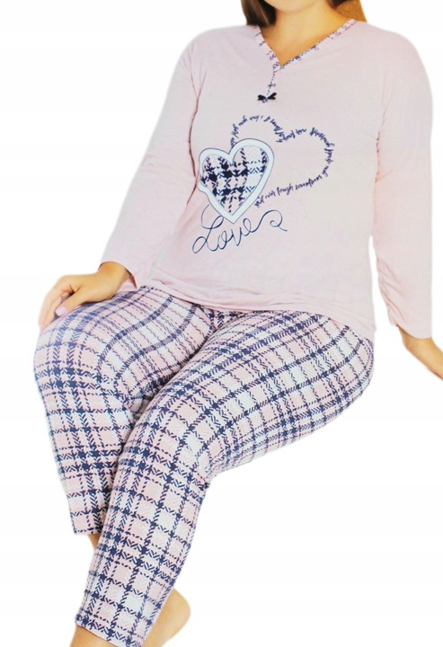 Piżama damska bawełniana wygodna plus size