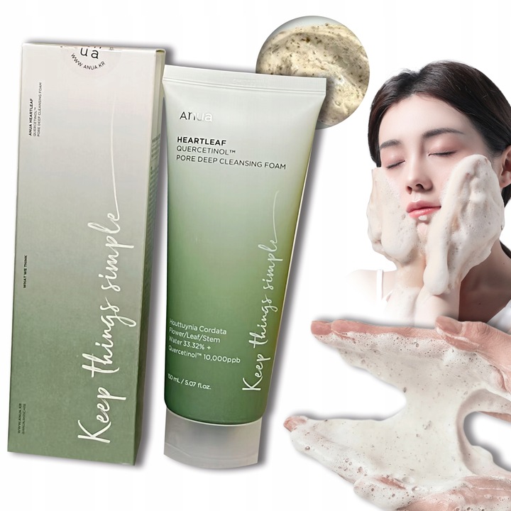 ANUA Heartleaf Quercetinol Pore Deep Foam MyjąCa Pianka Do Twarzy 150 ml