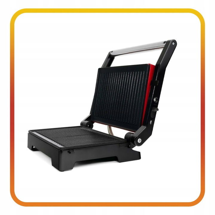 OPIEKACZ DO KANAPEK PANINI TOSTER ROZKŁADANY GRILL 2w1 NON-STICK Duży