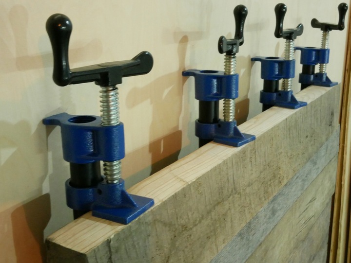 4X ŚCISK STOLARSKI RUROWY BEZKOŃCOWY NA RURE 3/4" ZACISK